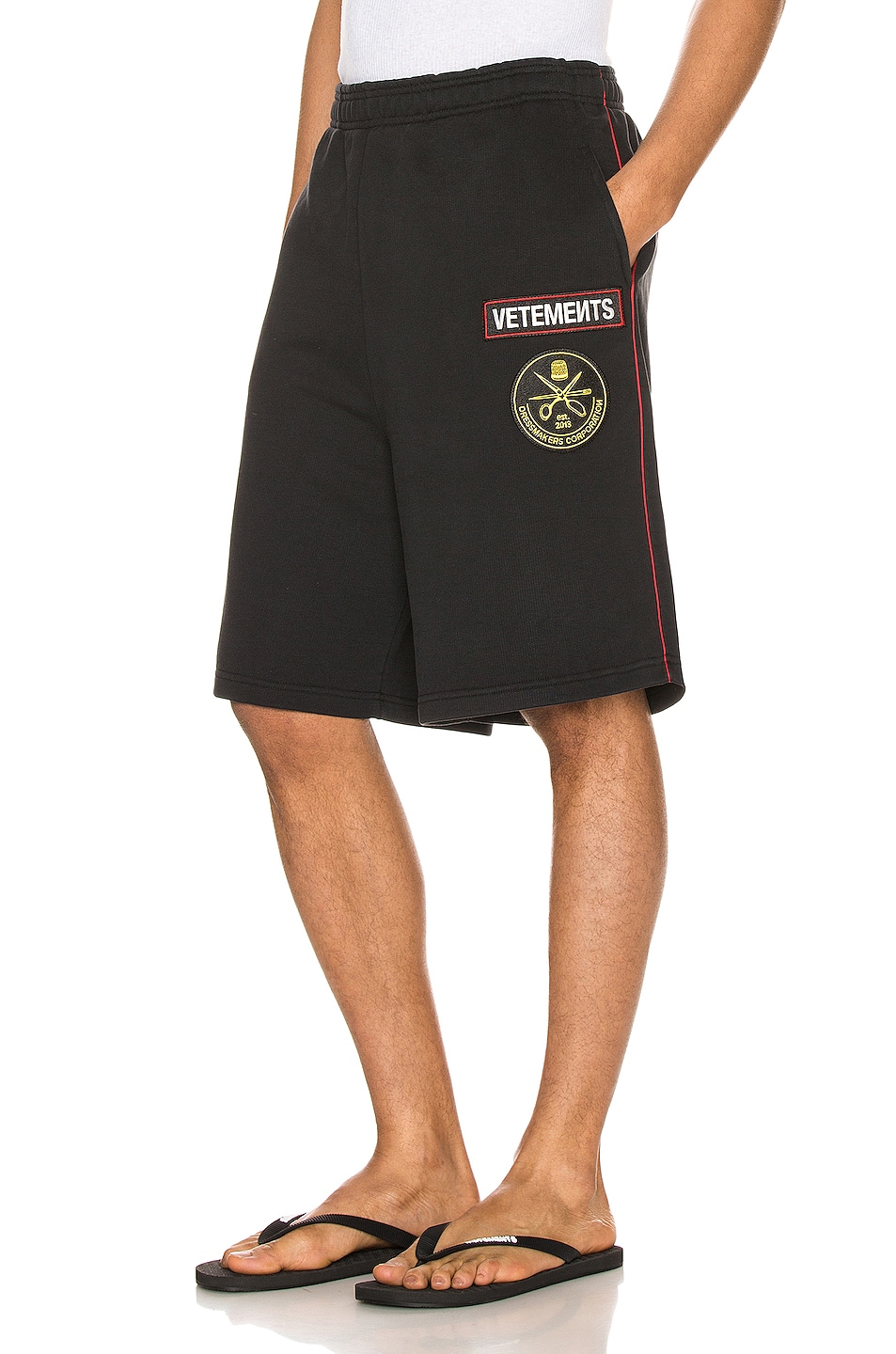 Image 1 of VETEMENTS Russian Police Shorts in Black