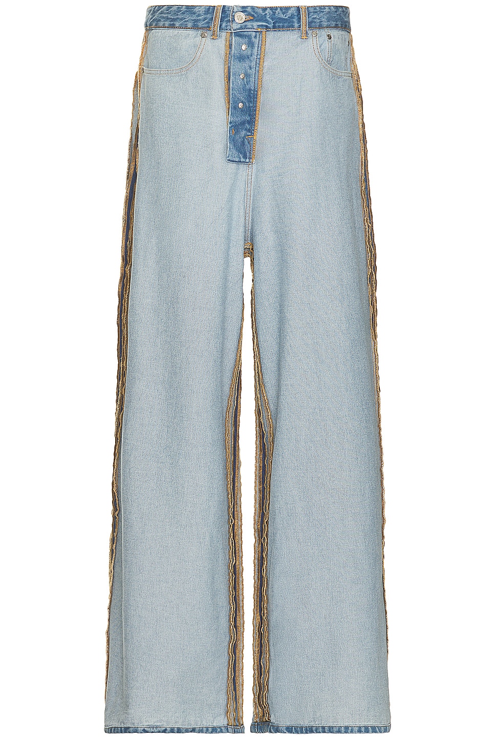 Image 1 of VETEMENTS Inside Out Big Shape Jeans in Blue