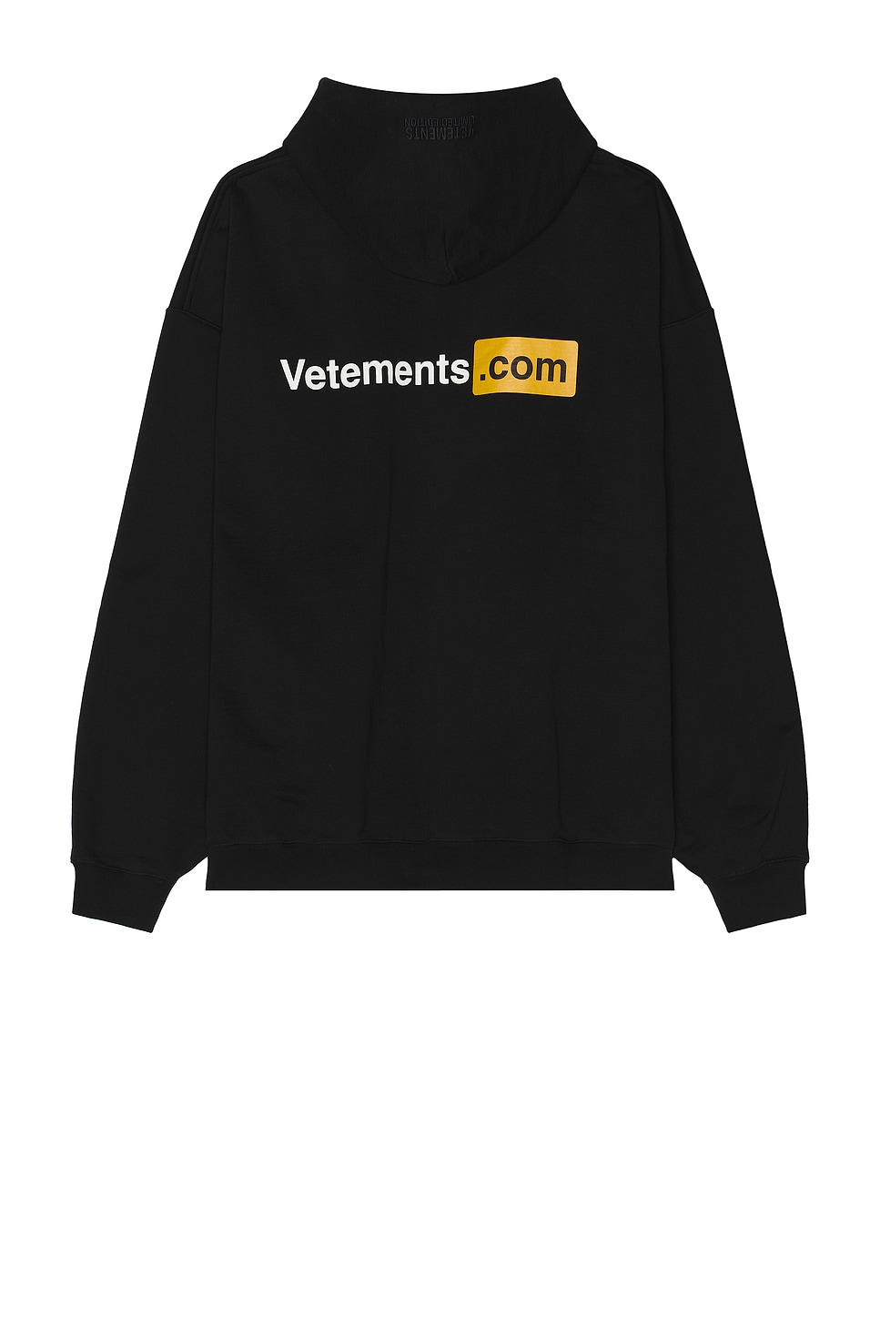 Image 1 of VETEMENTS VetementsCom Oversized Hoodie in Black