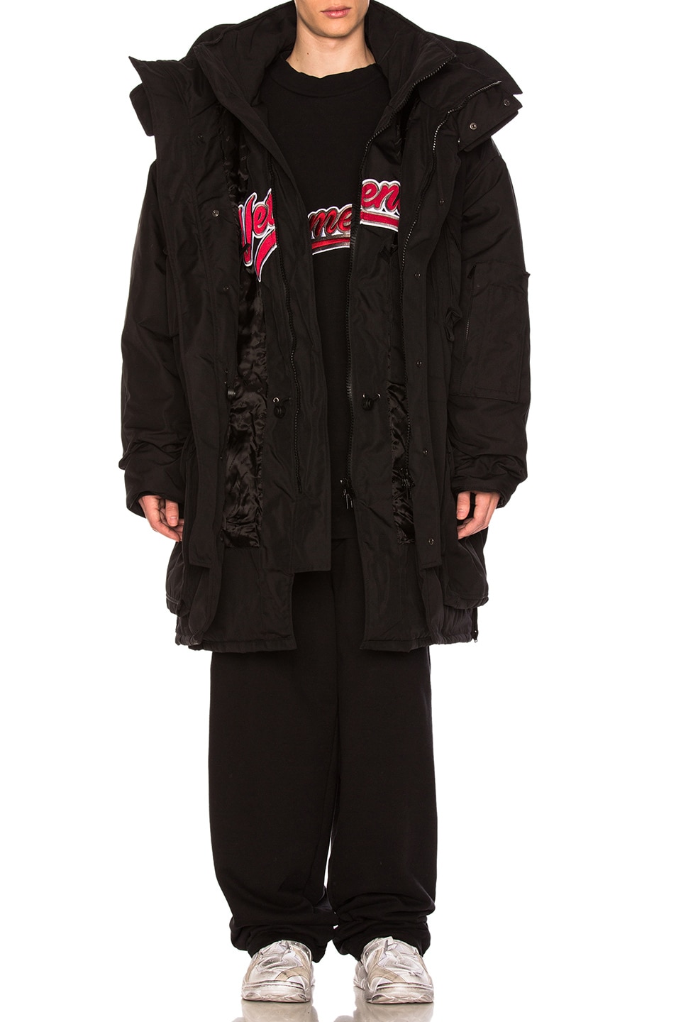Image 1 of VETEMENTS Double Parka in Black