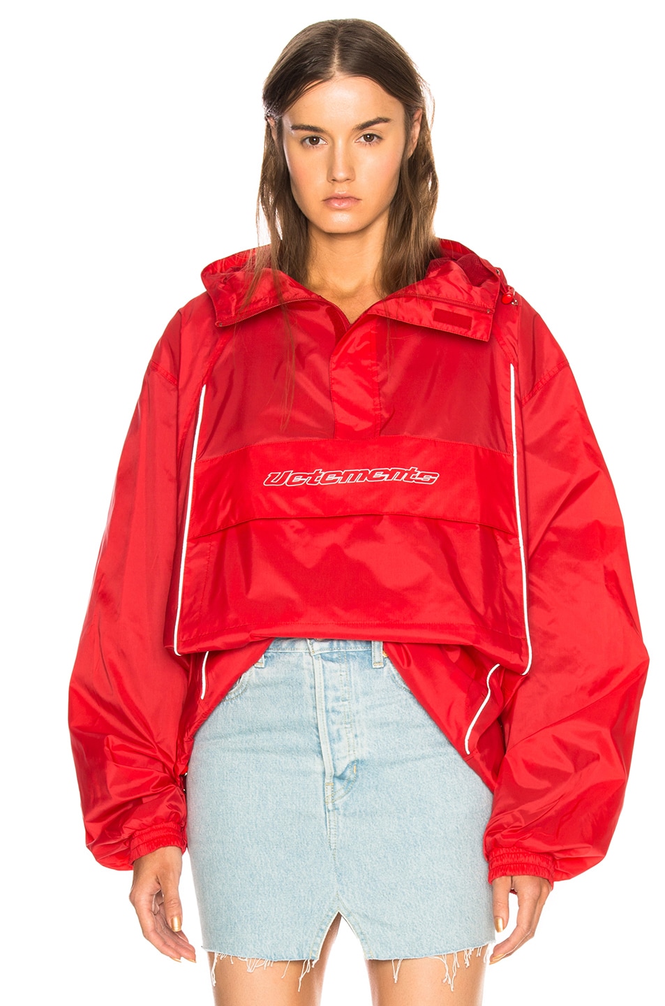 Image 1 of VETEMENTS Overhead Nylon Jacket in Red