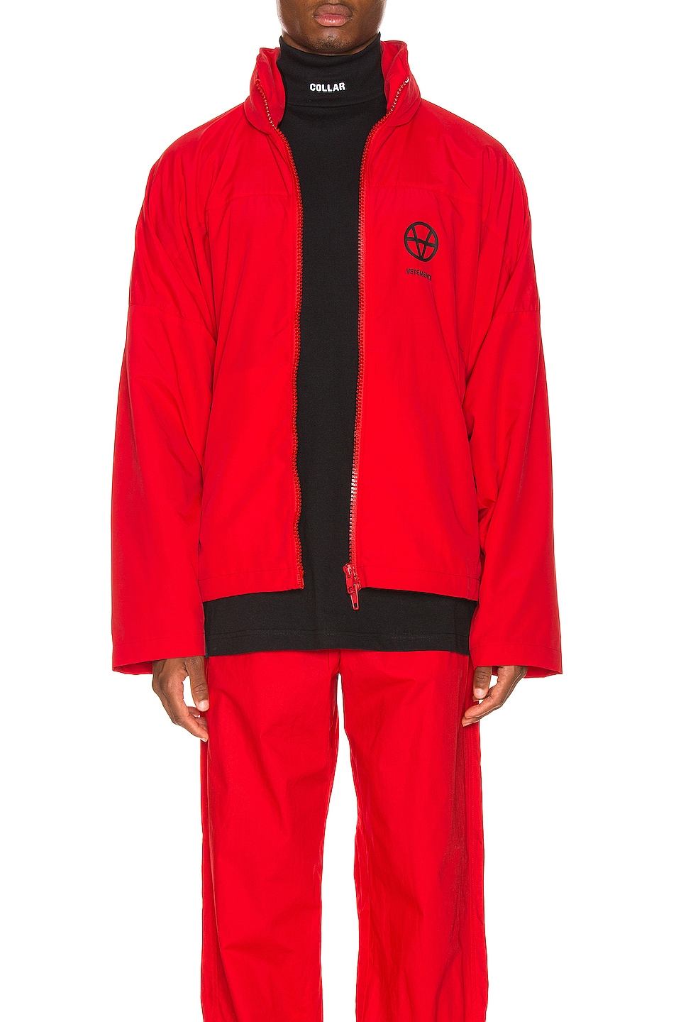 Image 1 of VETEMENTS Anarchy Tracksuit Jacket in Red