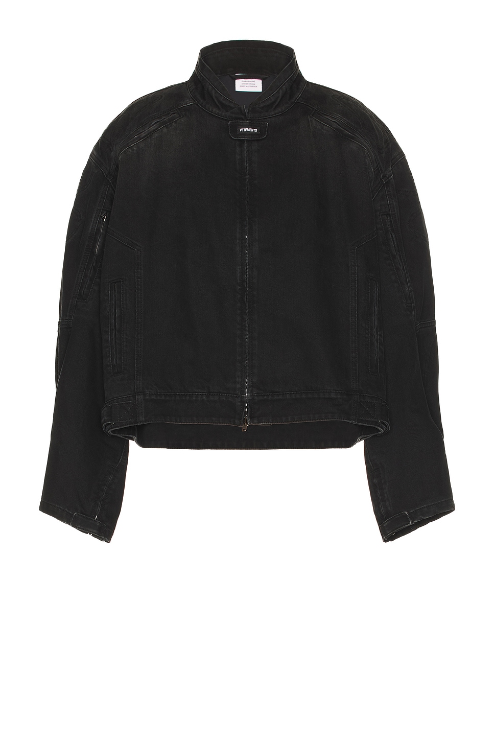 Image 1 of VETEMENTS Racing Denim Jacket in Vintage Black