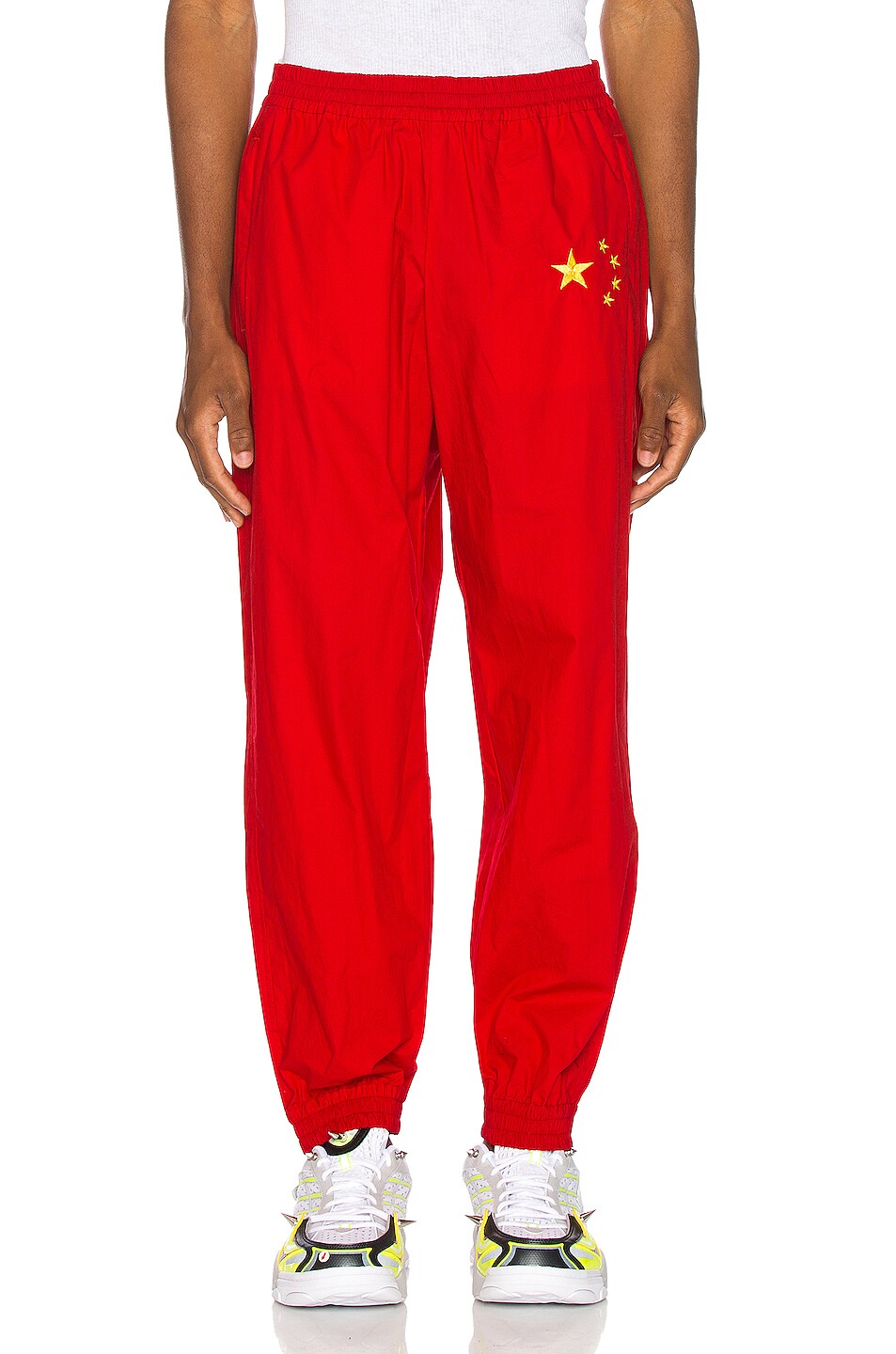 Image 1 of VETEMENTS Flag Track Pants in Red