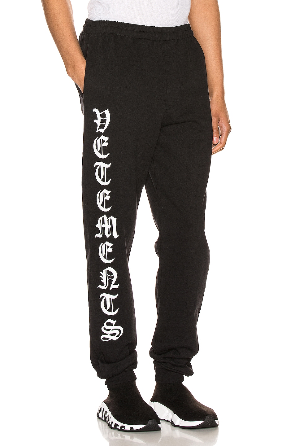 Image 1 of VETEMENTS Gothic Logo Sweatpants in Black