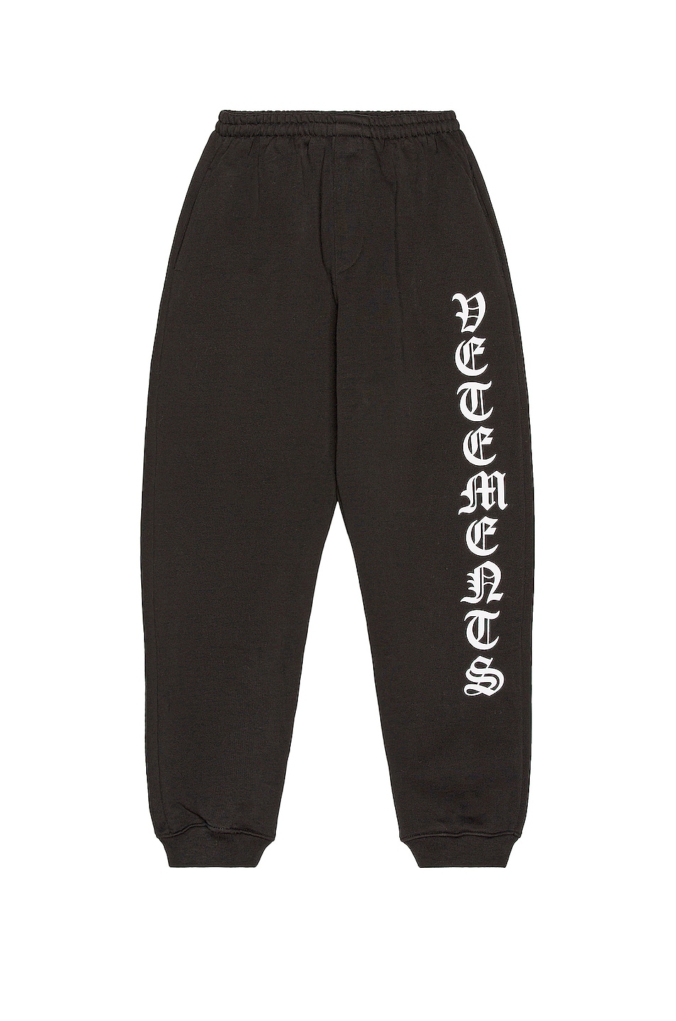 Image 1 of VETEMENTS Gothic Font Sweatpants in Black