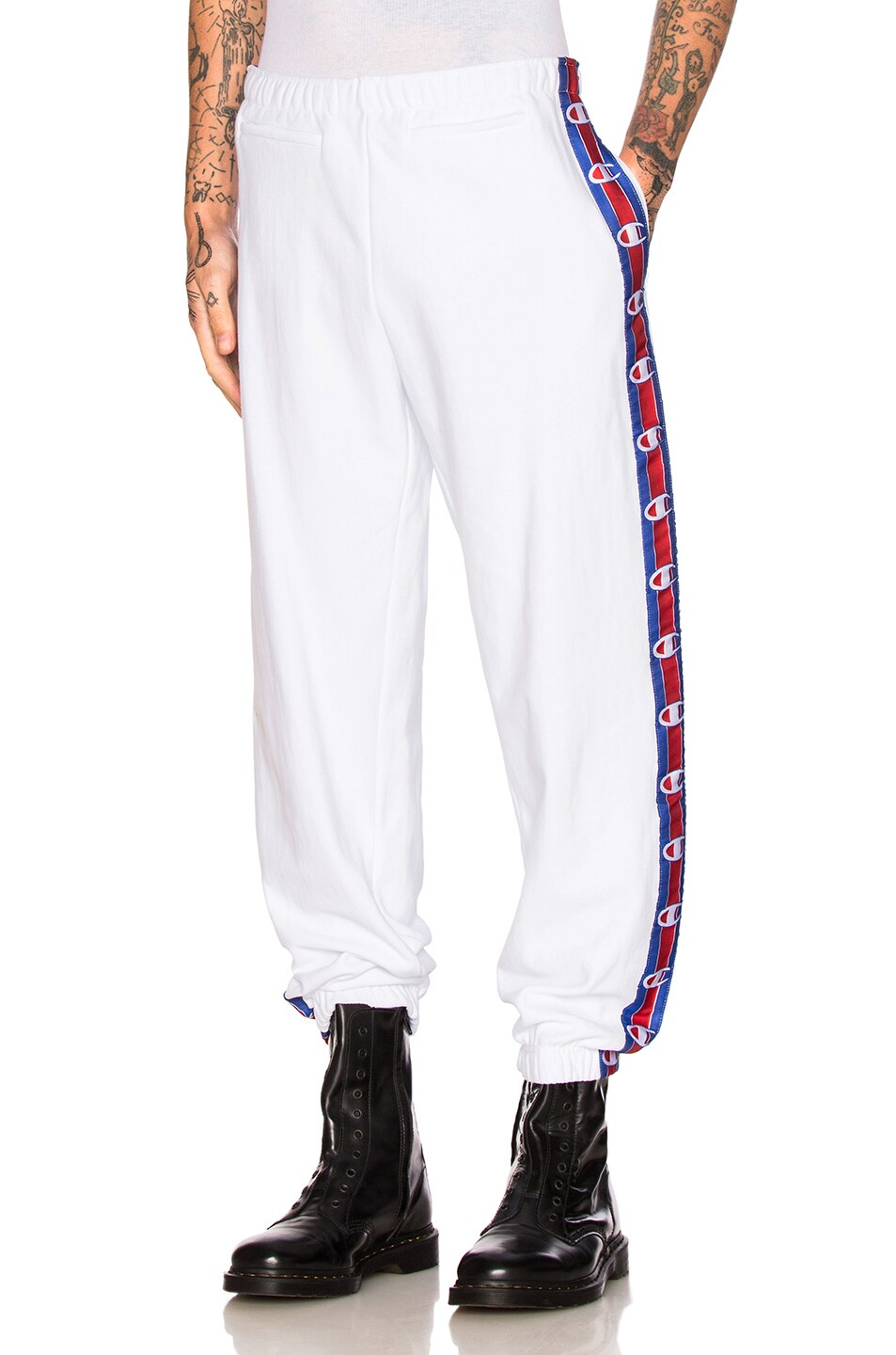 Image 1 of VETEMENTS x Champion Tape Track Pants in White