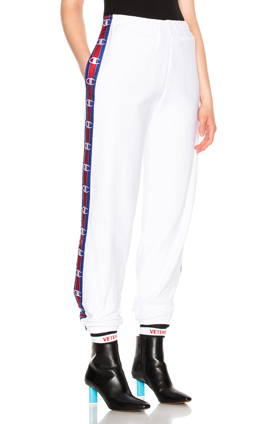 champion taped track pants womens