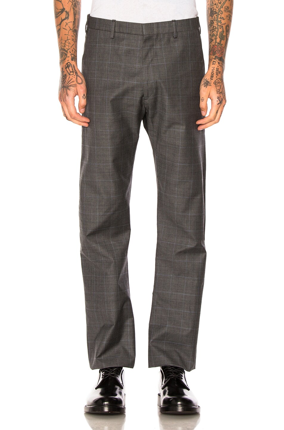 Image 1 of VETEMENTS x Brioni Oversized Slim Pants in Grey Check