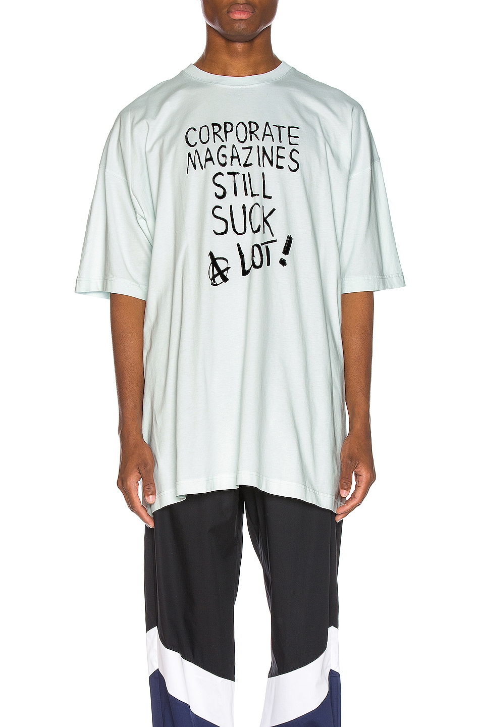 Image 1 of VETEMENTS Corporate Magazine Tee in Off White