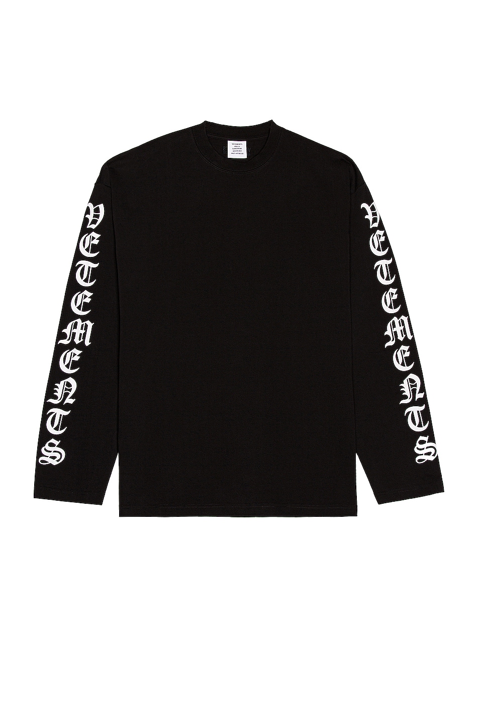 Image 1 of VETEMENTS Gothic Font Longsleeve in Black