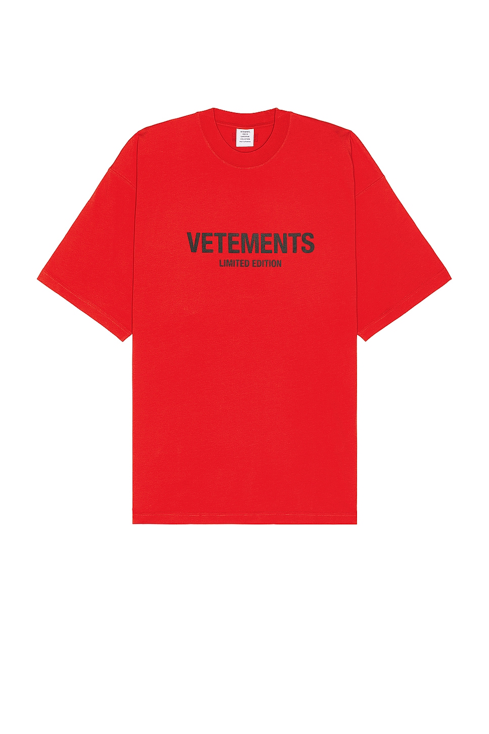 Image 1 of VETEMENTS Limited Edition Logo T-shirt in Red & Black