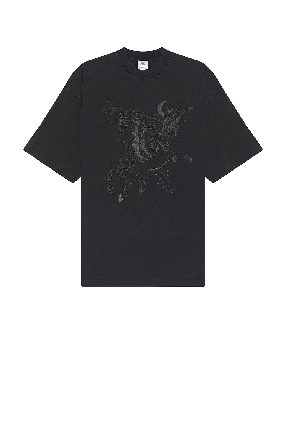 Image 1 of VETEMENTS Flying Unicorn T-Shirt in Blackout