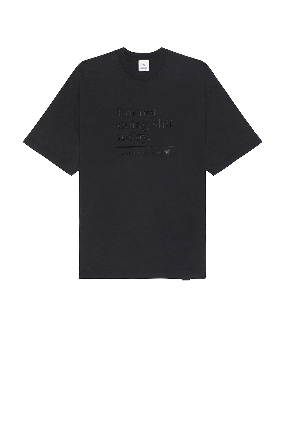 Shop Vetements Not Doing Shit Today T-shirt In Blackout