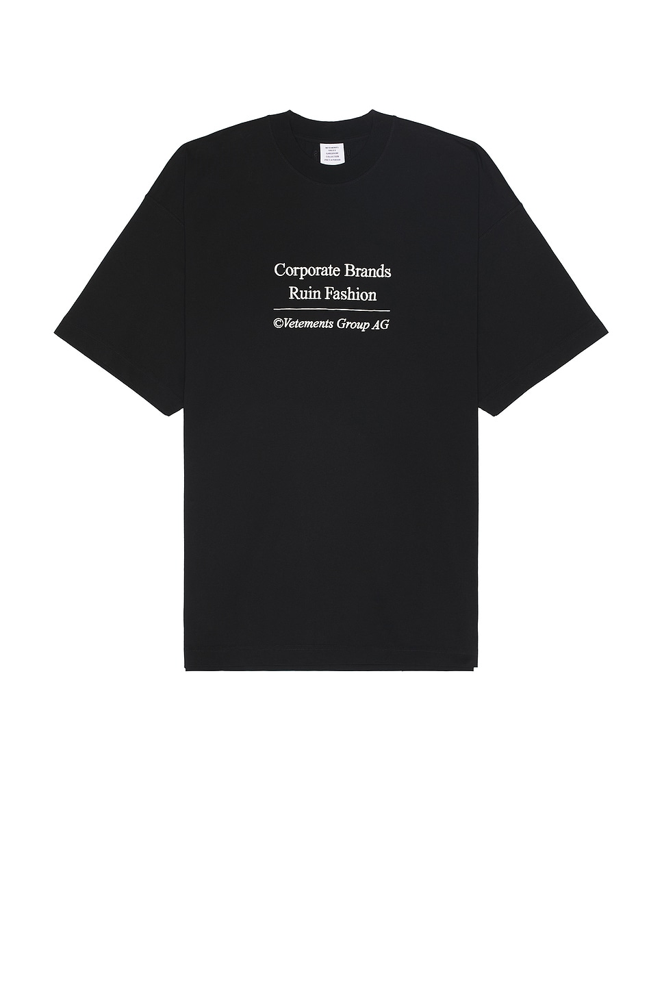 Image 1 of VETEMENTS Corporate Brands T-Shirt in Black