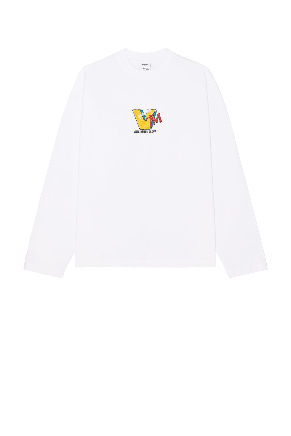 Image 1 of VETEMENTS Vtm Long Sleeve Tee in White