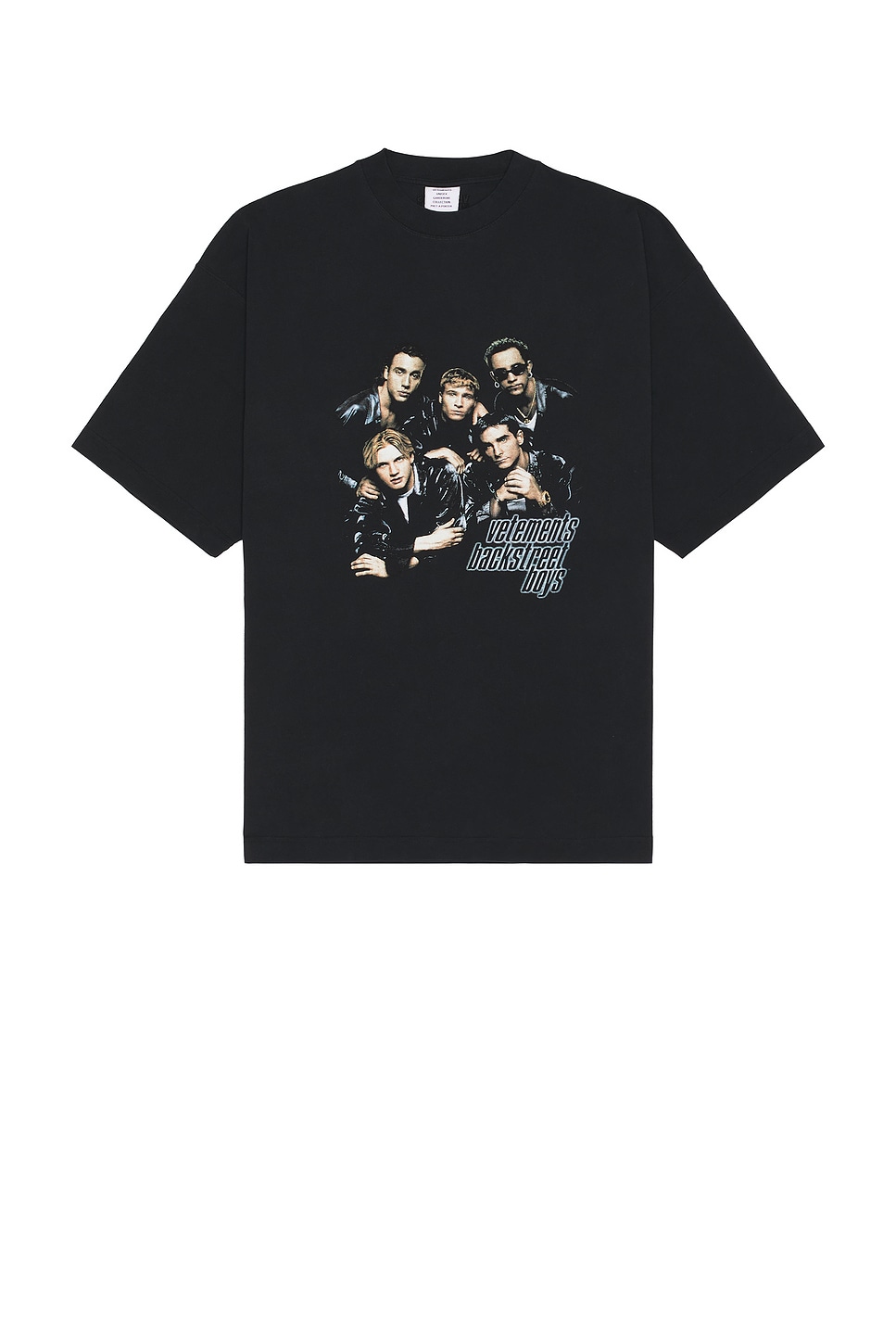 Image 1 of VETEMENTS Backstreet Boys Oversized T-shirt in Black