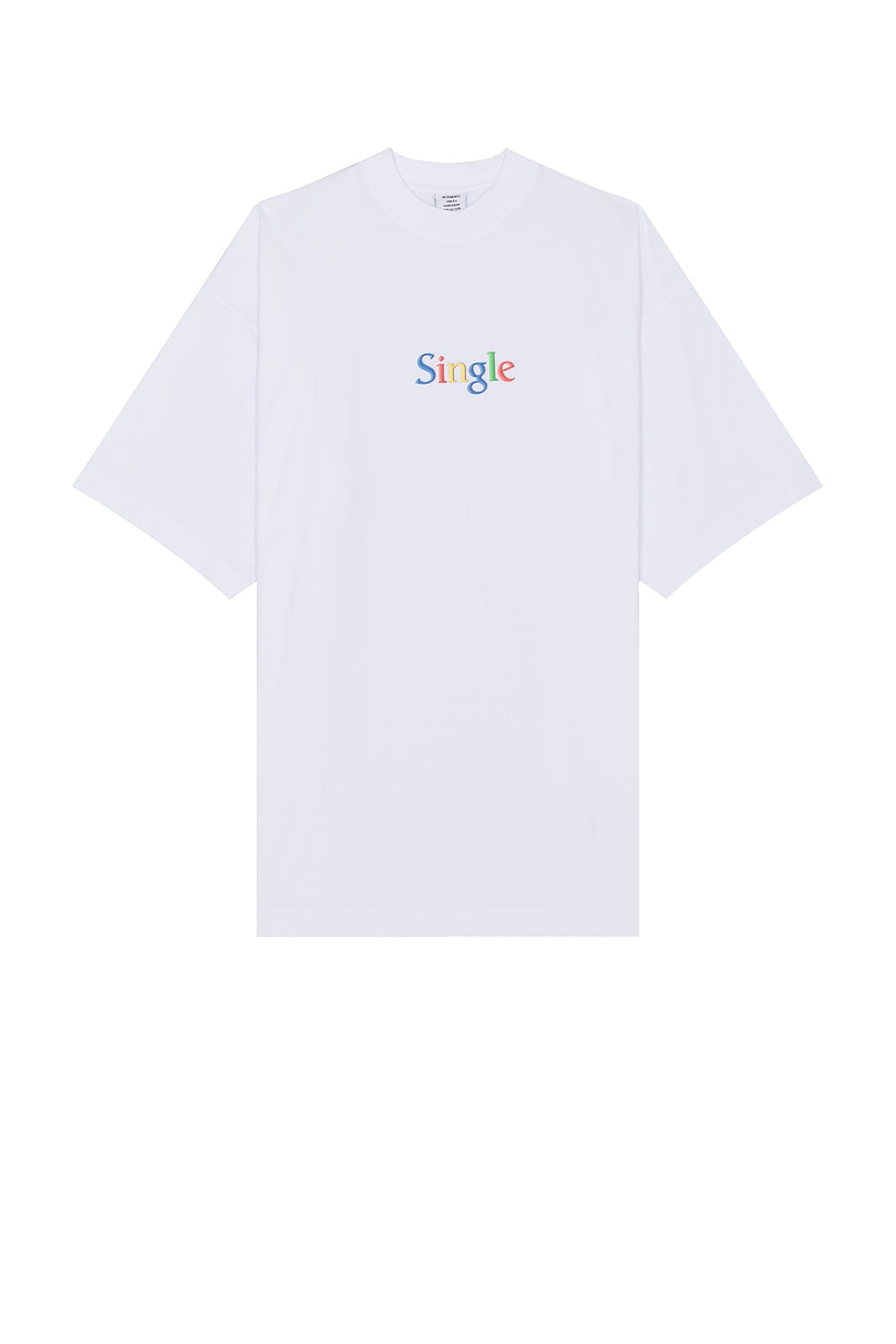 Single Oversized T-Shirt in White