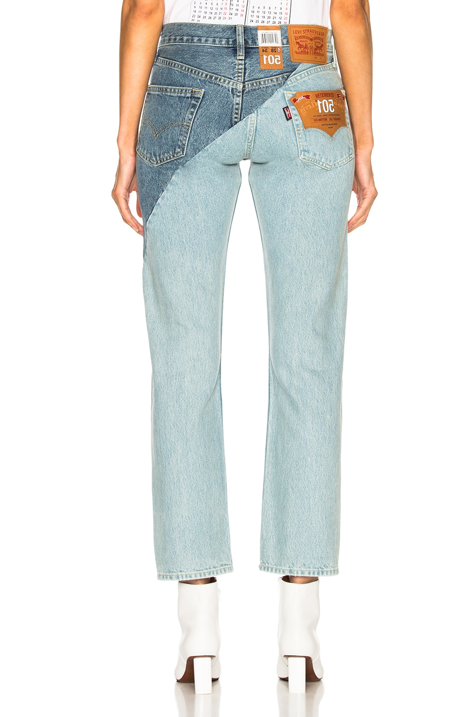 VETEMENTS x Levis Cross Cut Jeans in Blue FWRD