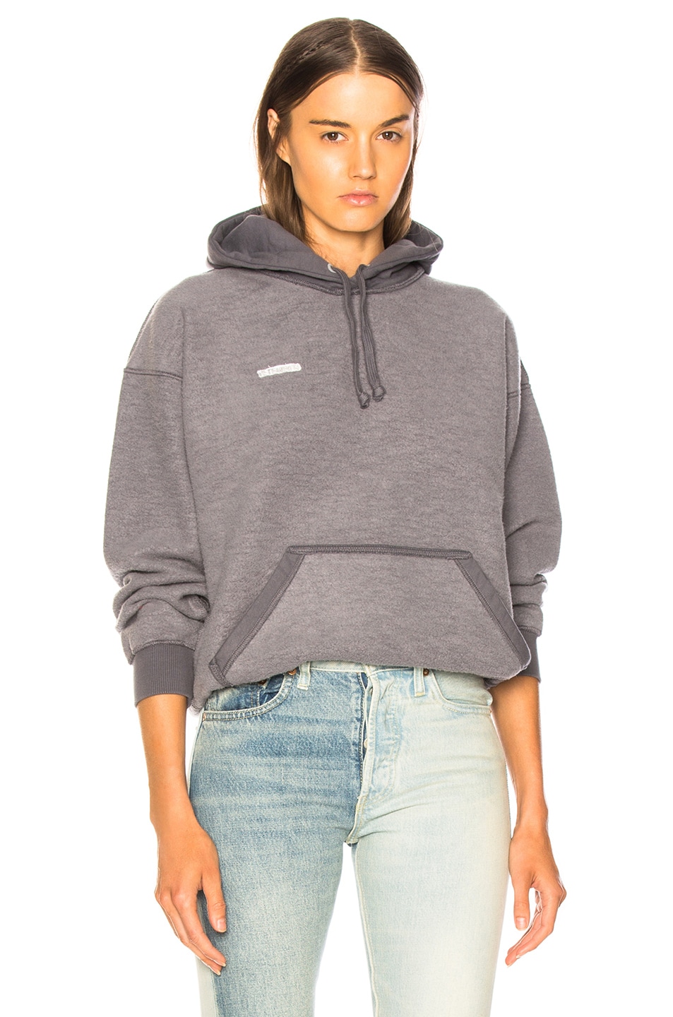 Image 1 of VETEMENTS Inside Out Fitted Hoodie in Ice Blue