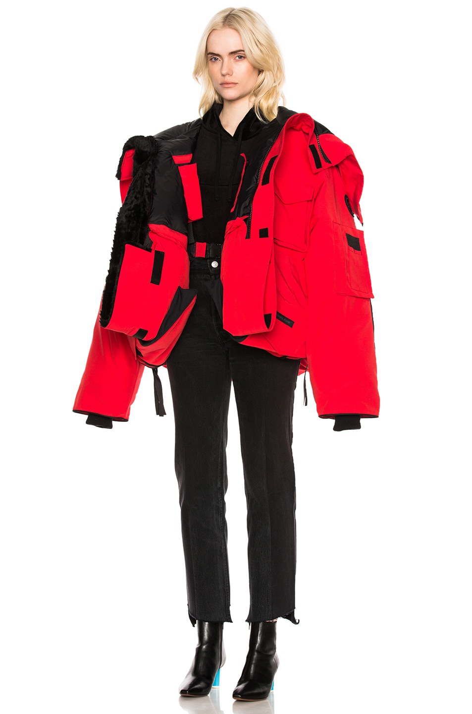 VETEMENTS x Canada Goose Oversized Fold Up Parka in Red | FWRD