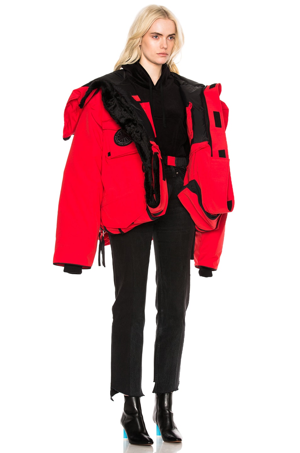 VETEMENTS x Canada Goose Oversized Fold Up Parka in Red | FWRD