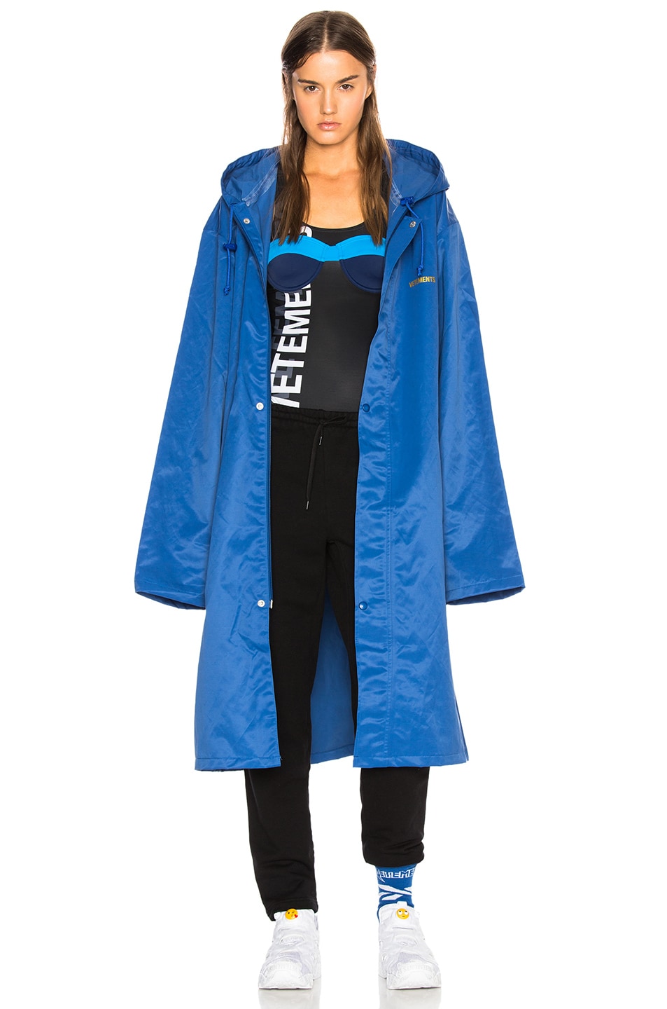 Image 1 of VETEMENTS Entry Level Long Raincoat in Blue