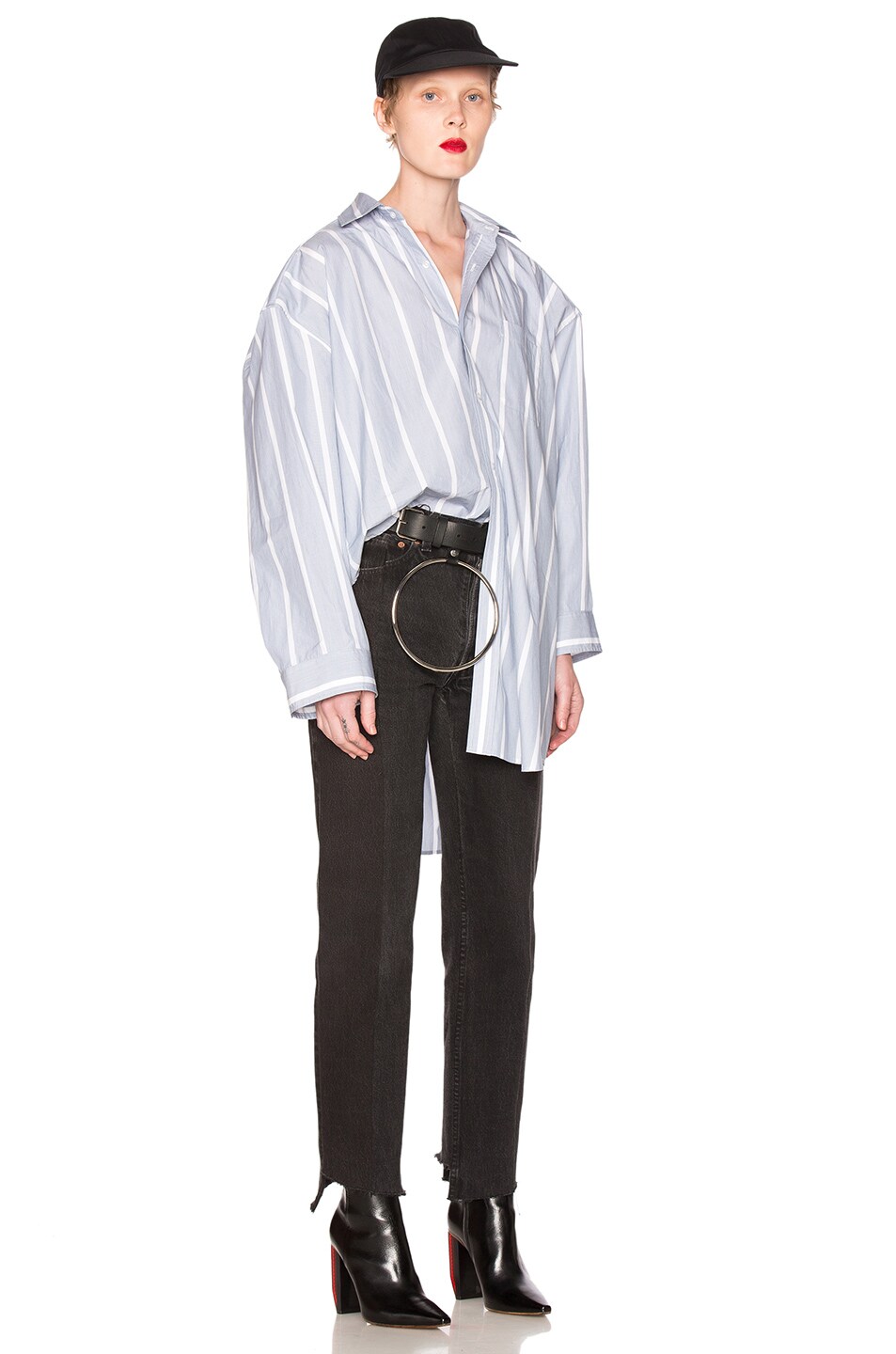 Image 1 of VETEMENTS Classic Stripes Shirt in Blue & White