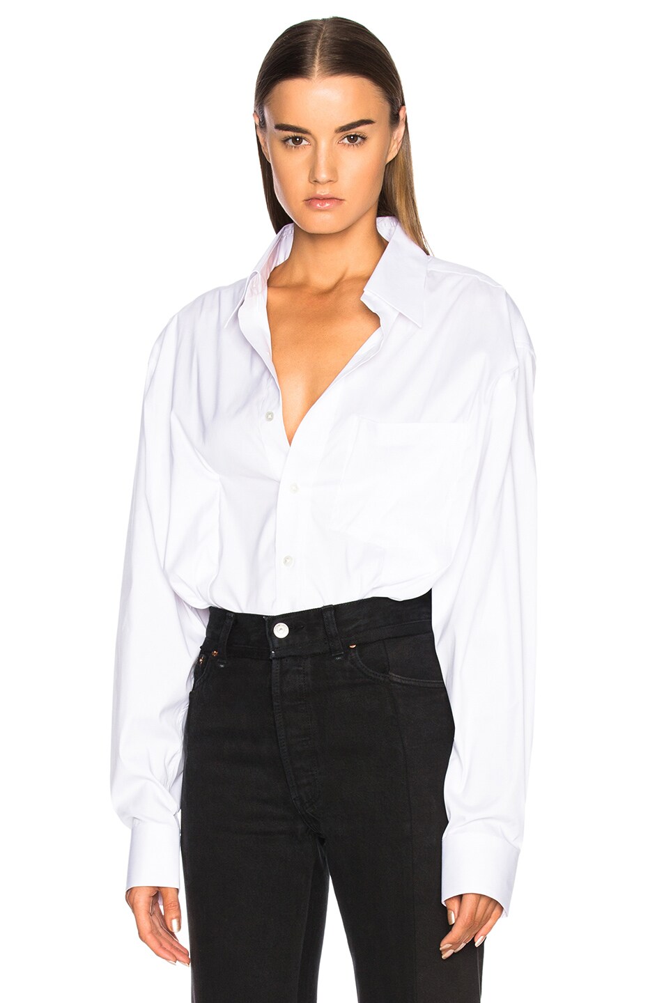 Image 1 of VETEMENTS Decollage Shirt in White