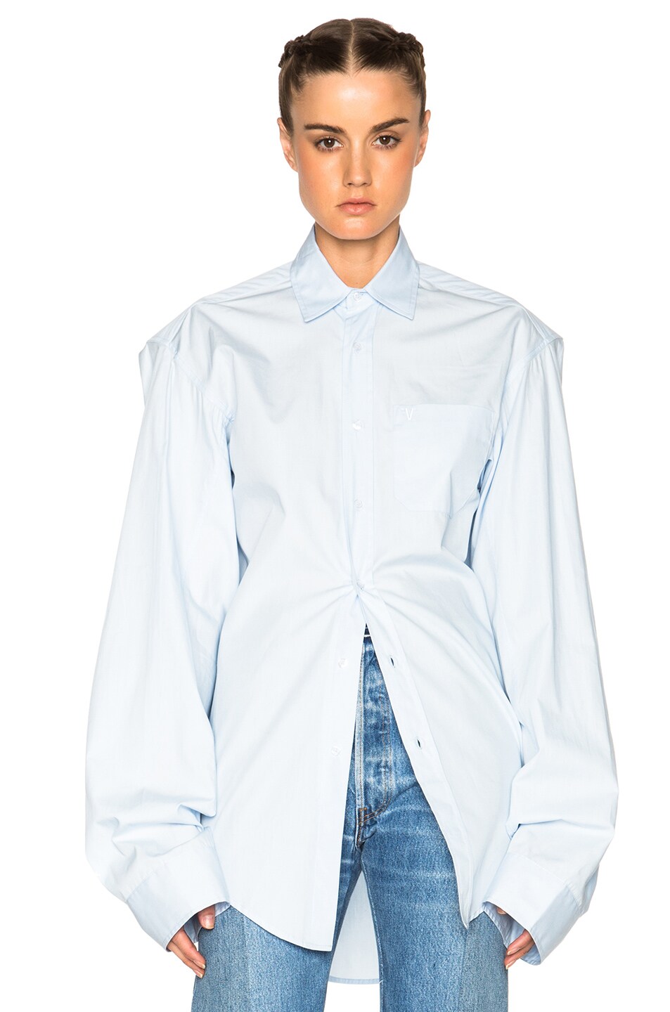 Image 1 of VETEMENTS Button Up Shirt in Blue