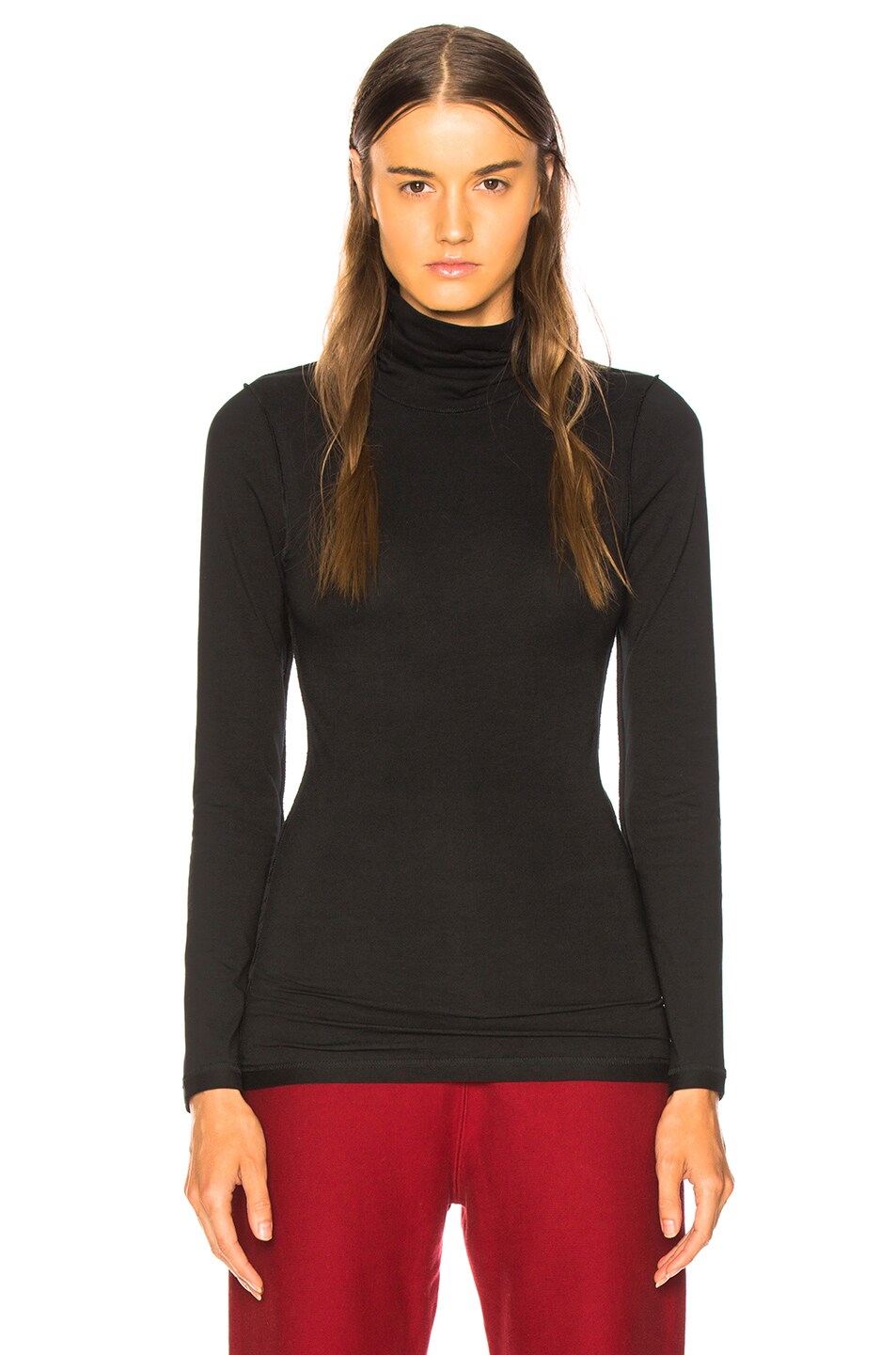 VETEMENTS Fitted Inside Out Long Sleeve Turtleneck in Black | FWRD
