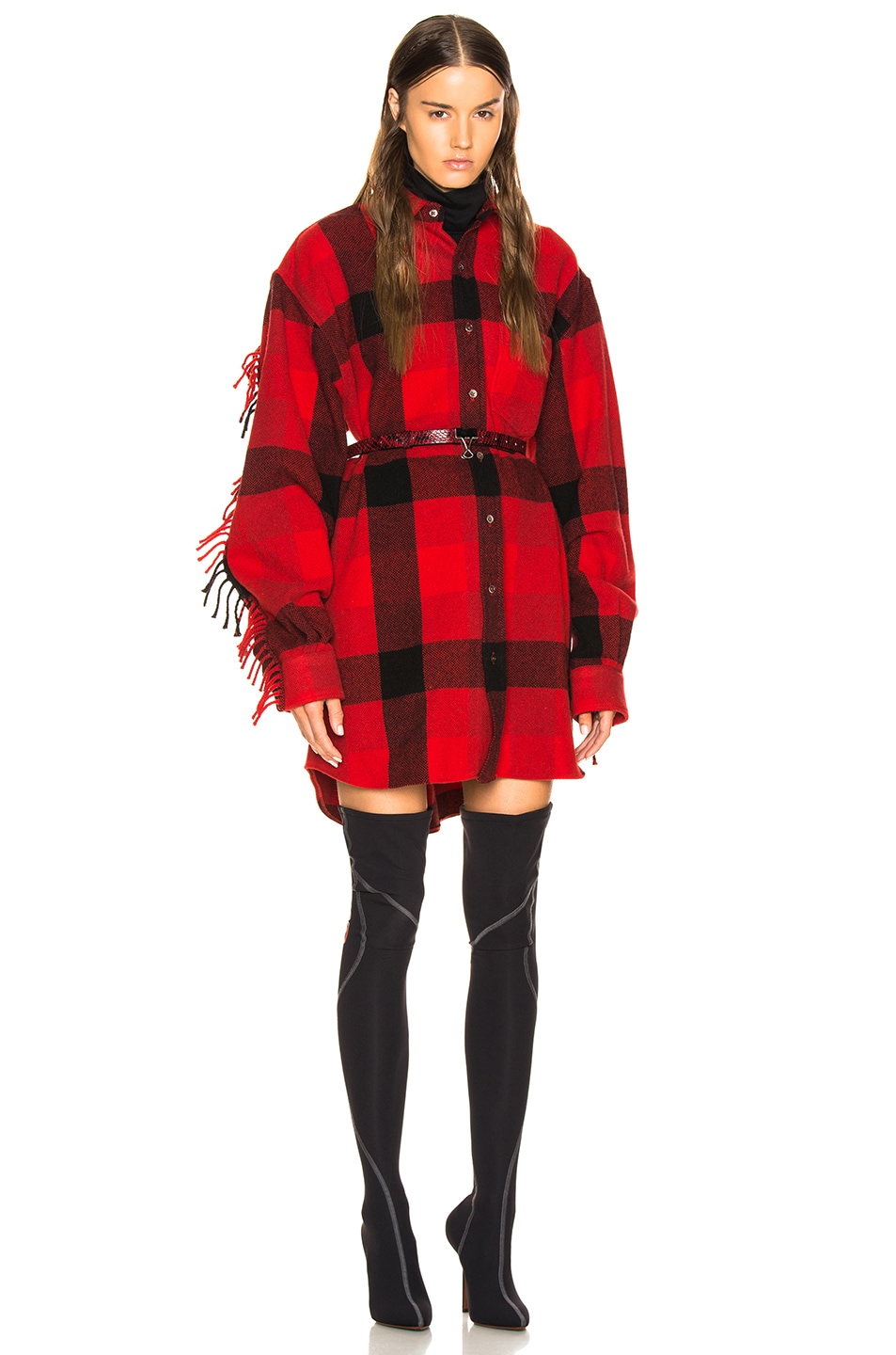 Image 1 of VETEMENTS Flannel Western Shirt in Red Check