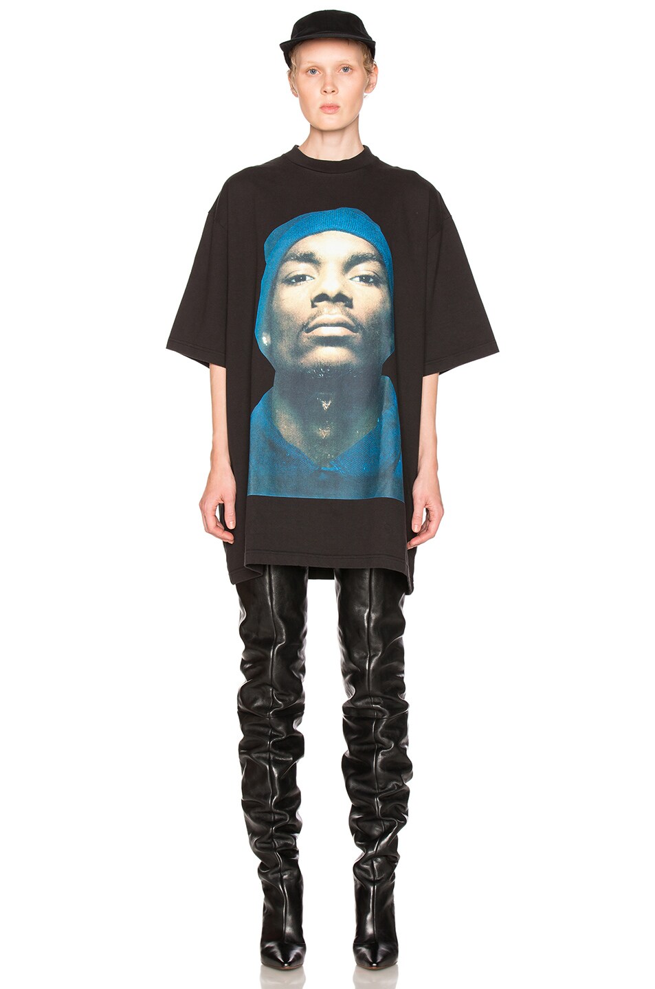 Image 1 of VETEMENTS Snoop Front Print Tee in Black