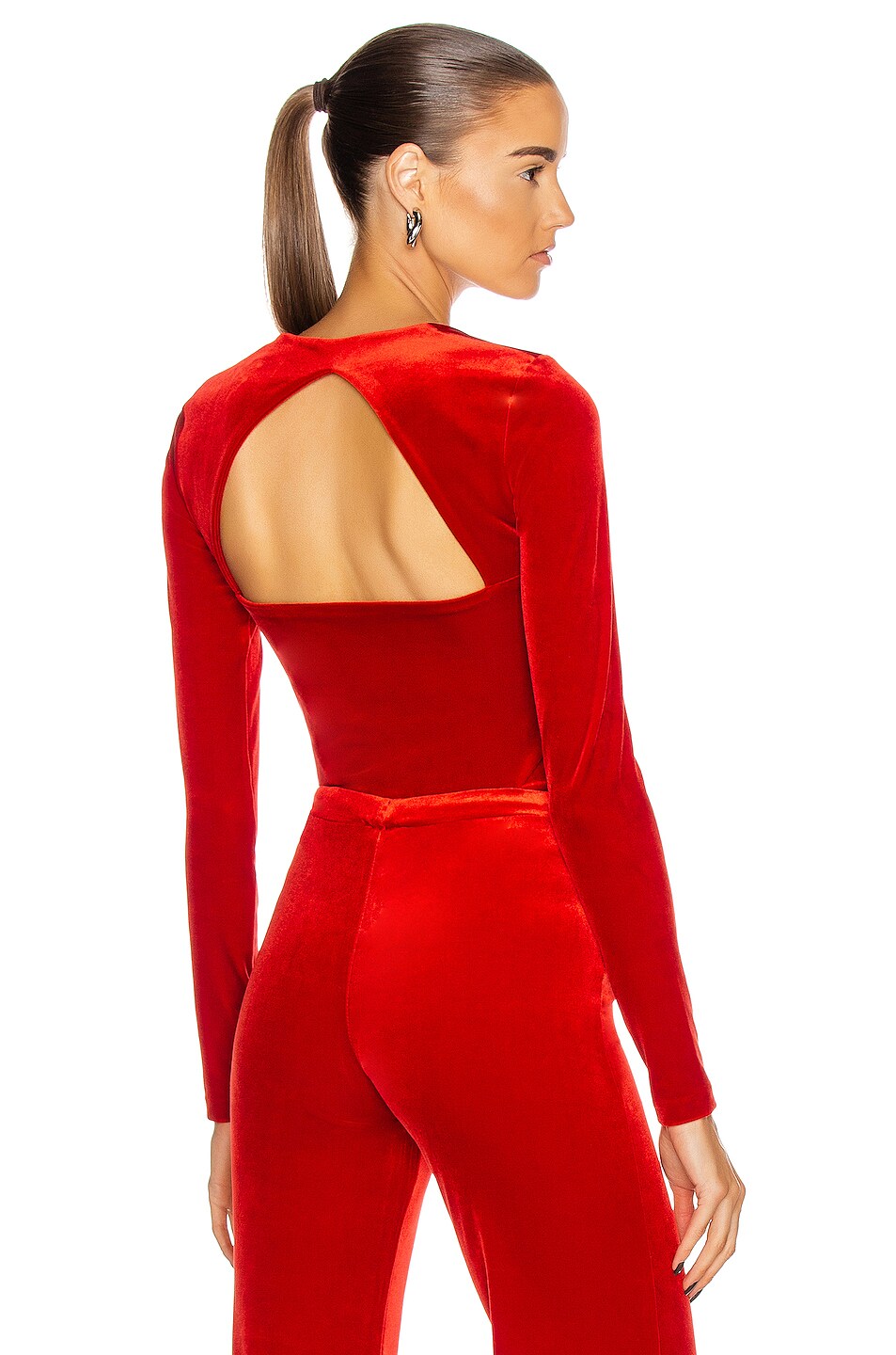 Image 1 of VETEMENTS Square Neckline Styling Top in Red