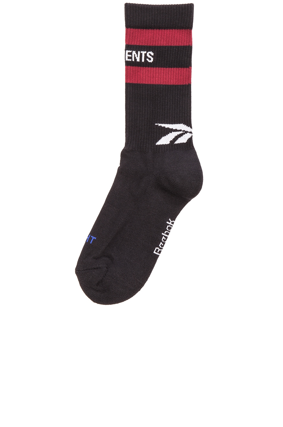 Image 1 of VETEMENTS x Reebok Short Classic Socks in Black