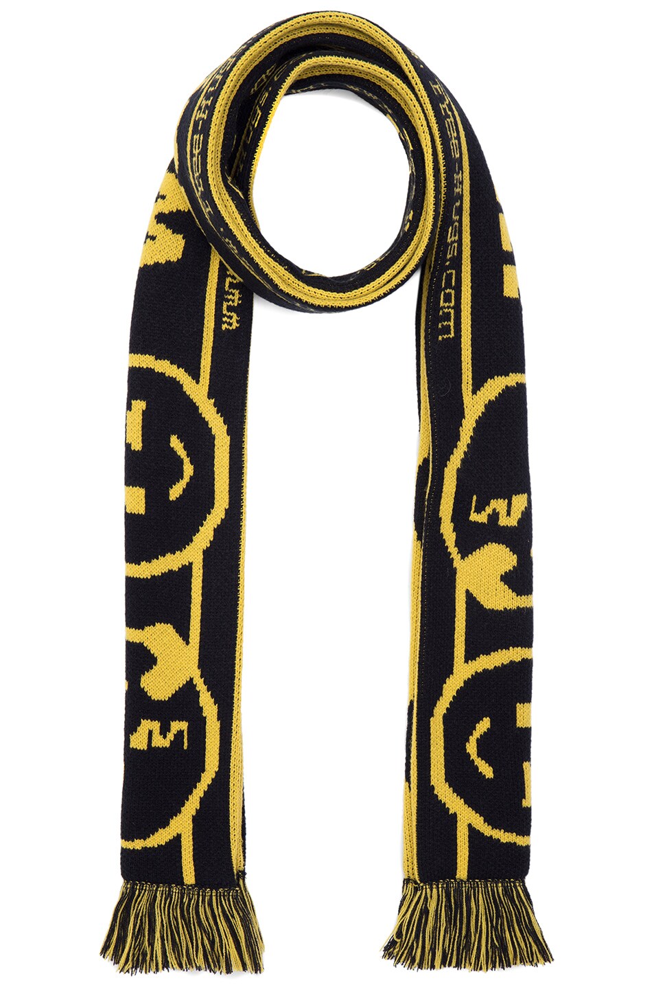 Image 1 of VETEMENTS Scarf in Black & Yellow