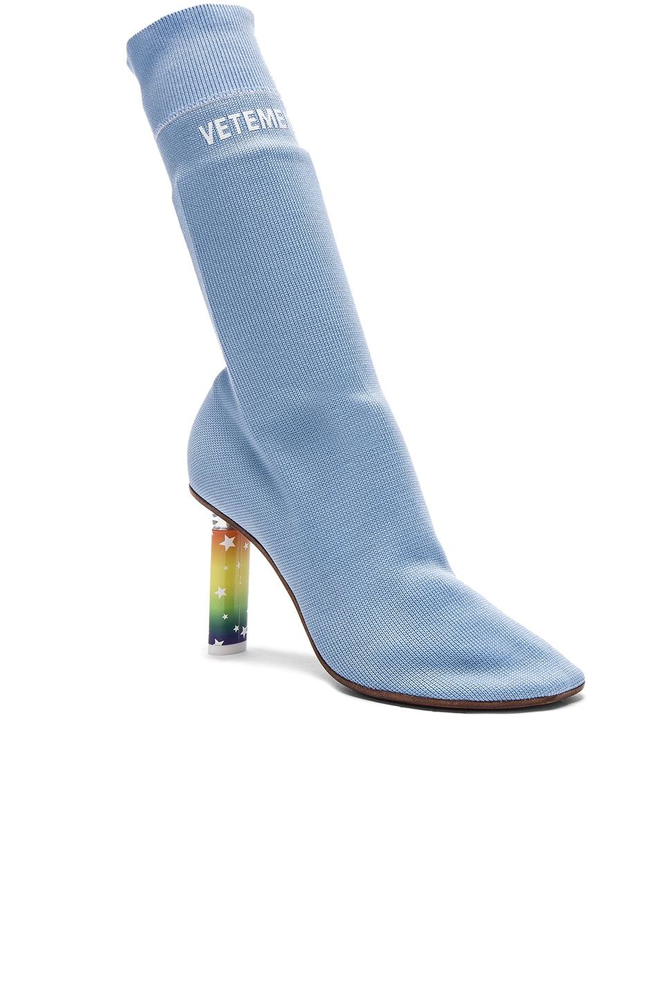 VETEMENTS 80Mm Elastic Boots W/ Lighter Heel, Light Blue in Llack ...