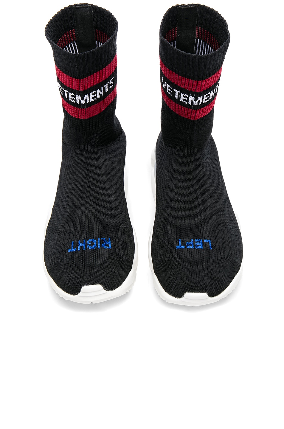 Image 1 of VETEMENTS x Reebok Sock Pump Sneakers in Black