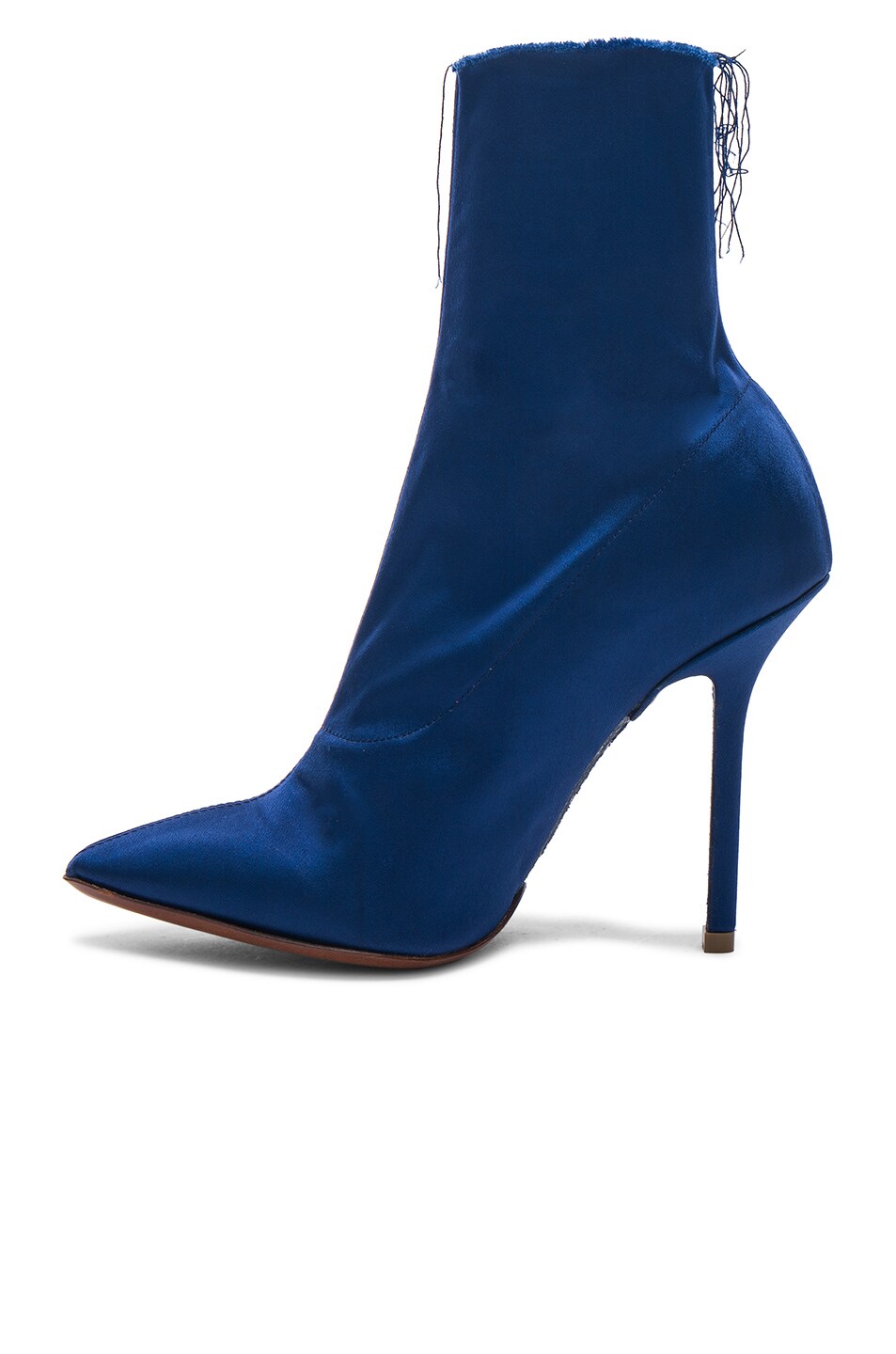 VETEMENTS Satin Ankle Boots in Blue | FWRD