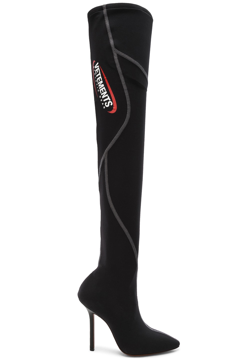 Image 1 of VETEMENTS Athletic Thigh High Pumps in Black