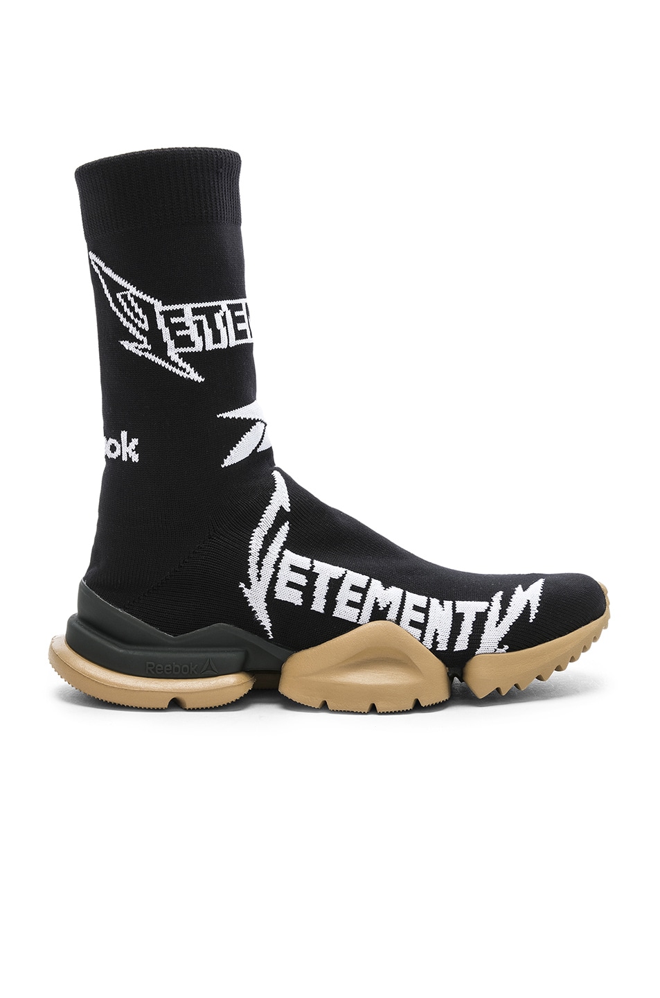 Image 1 of VETEMENTS x Reebok Metal Sock Boots in Black & White