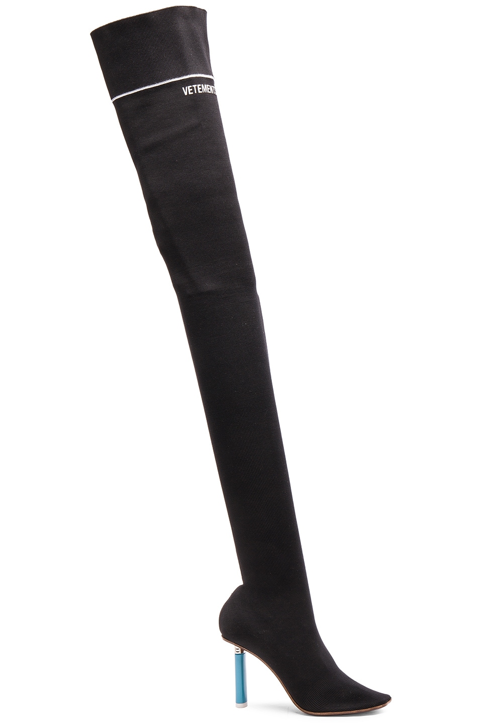 Image 1 of VETEMENTS Thigh High Sock Boots in Black