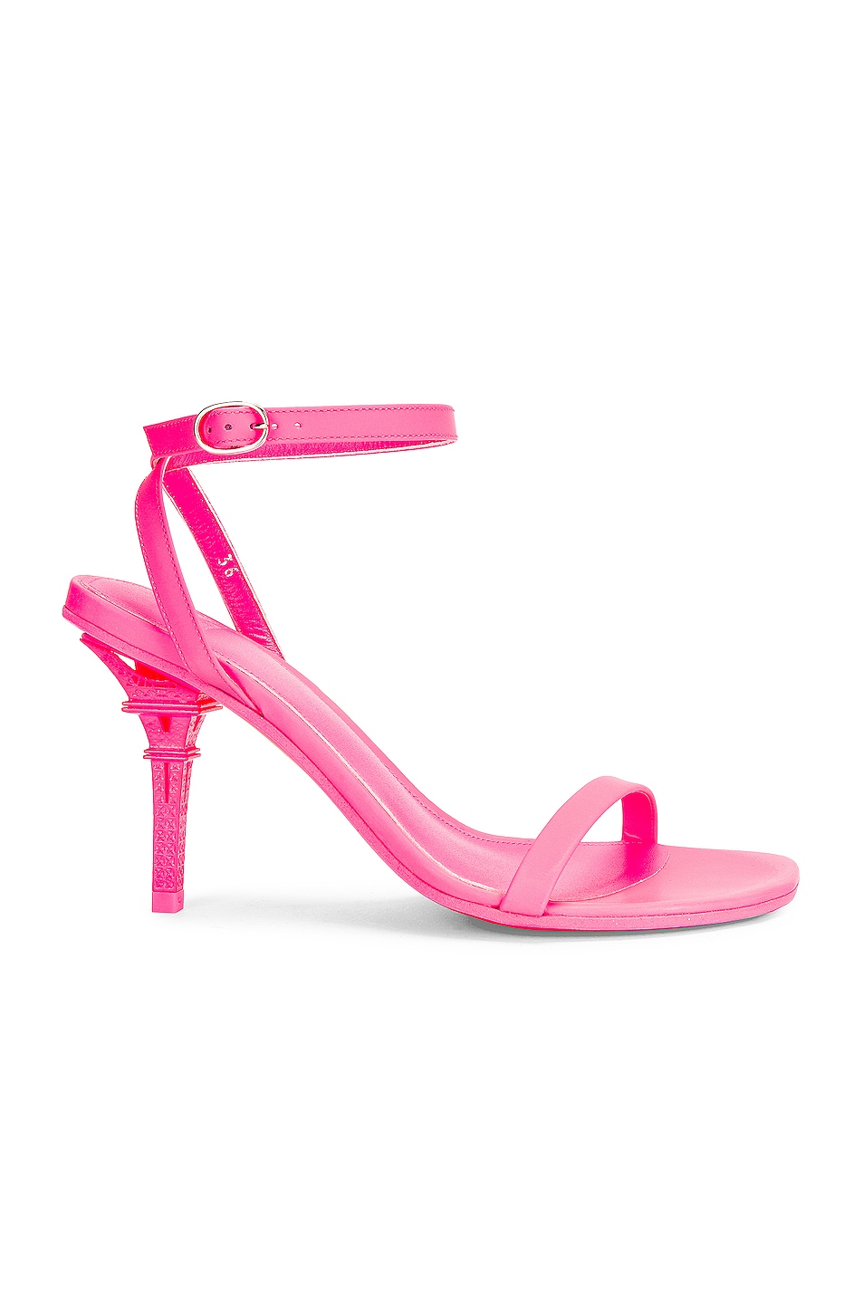 Image 1 of VETEMENTS Eiffel Tower Sandals in Fluo Pink