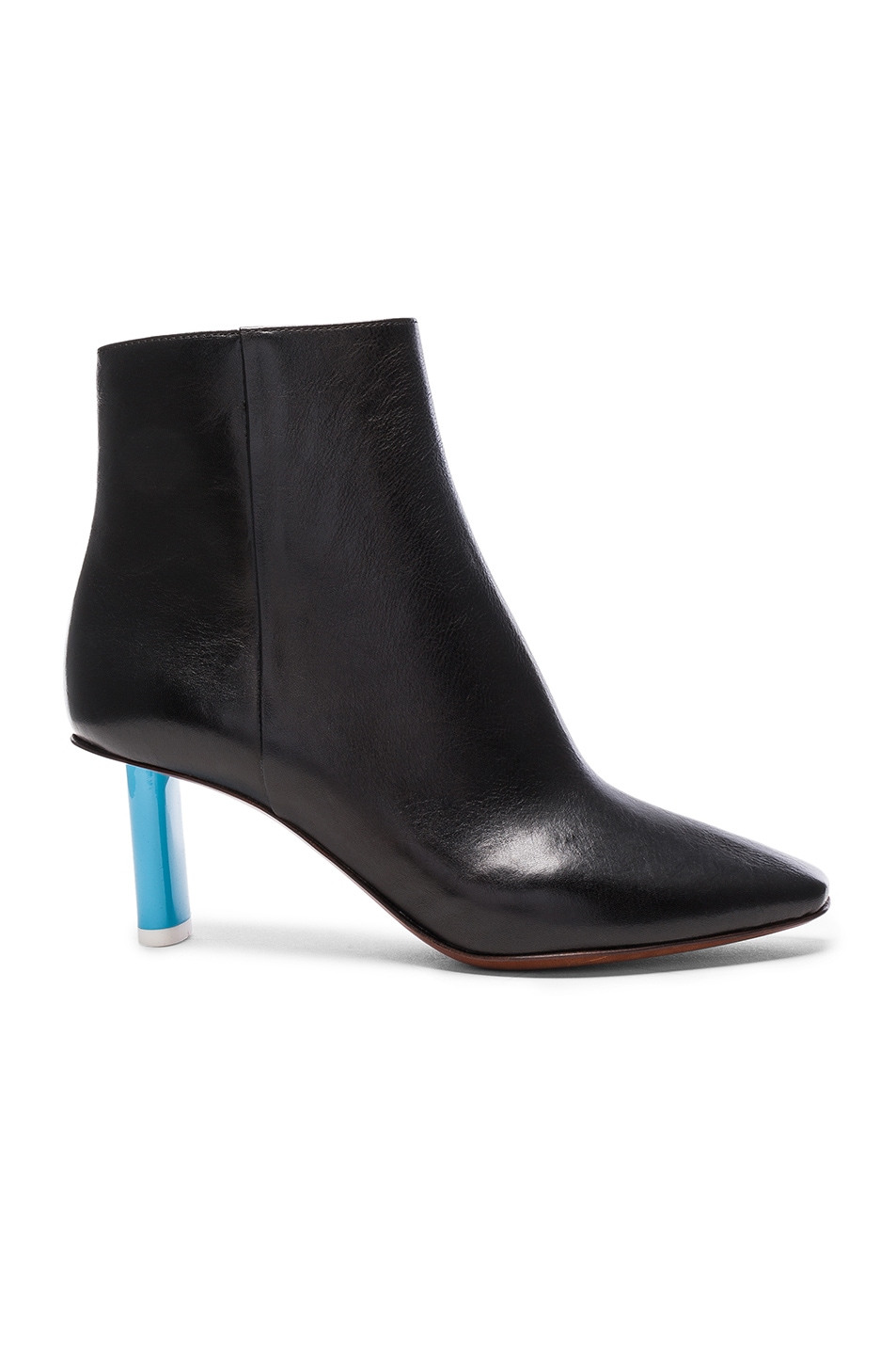 Image 1 of VETEMENTS Leather Ankle Boots in Black & Blue