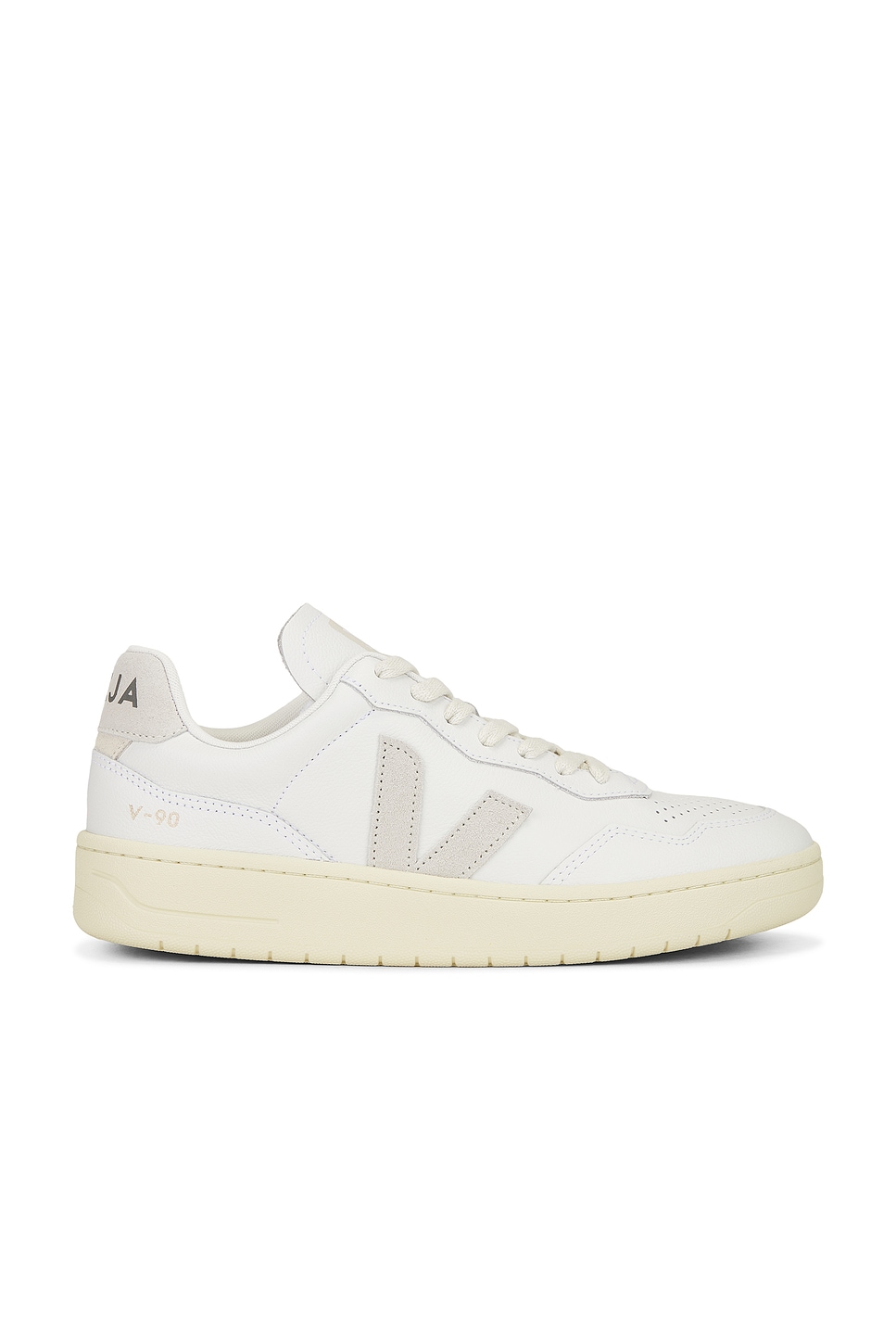 Image 1 of Veja V-90 Sneakers in Extra White & Natural