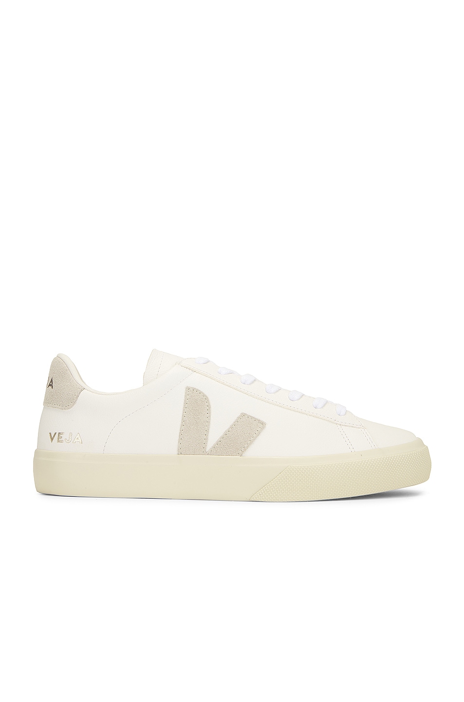 Image 1 of Veja Campo Sneaker in Extra White & Natural Suede