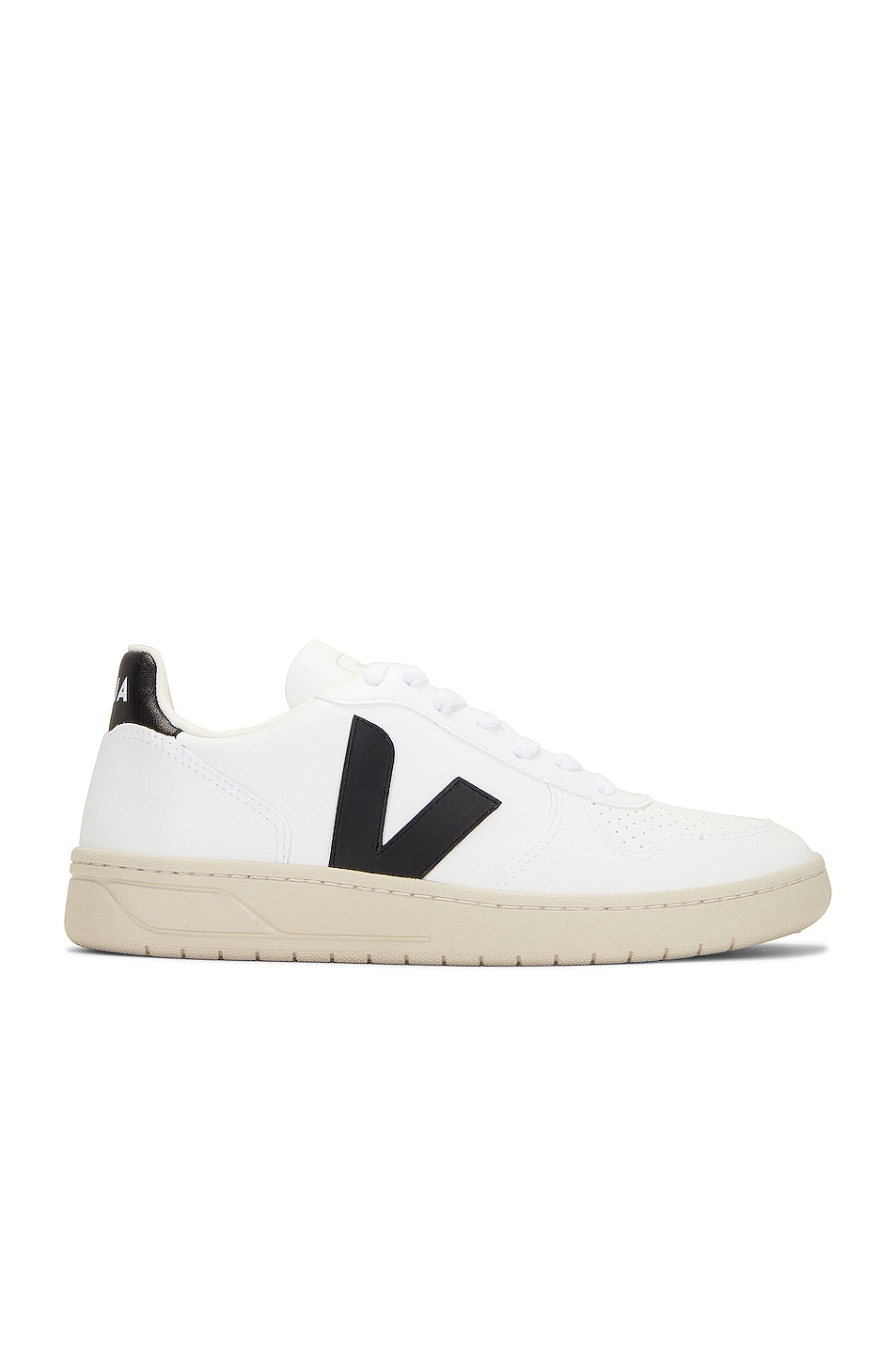 Image 1 of Veja V-10 Sneakers in White & Black