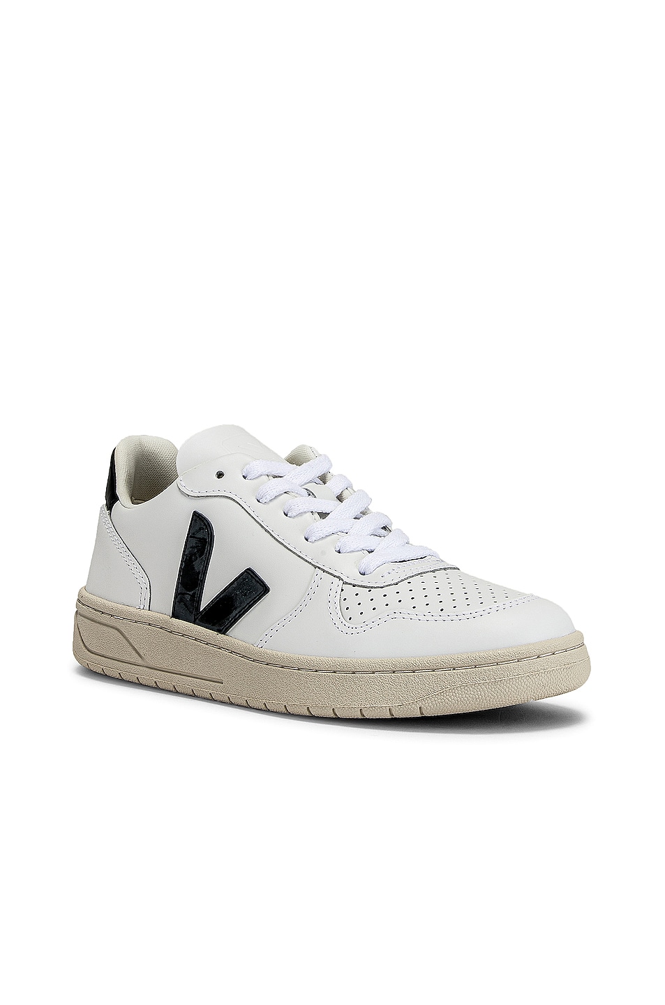 Veja V-10 Sneaker in Extra White & Black | FWRD