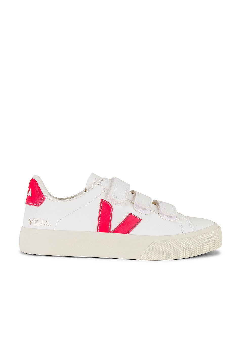 Veja Recife Sneaker in Extra White & Rose Fluo | FWRD