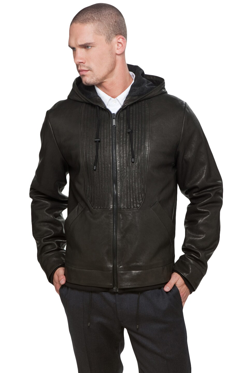 Image 1 of Viktor & Rolf Leather Jacket in Black